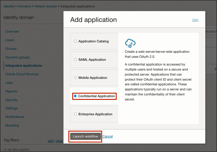 Add a confidential application
